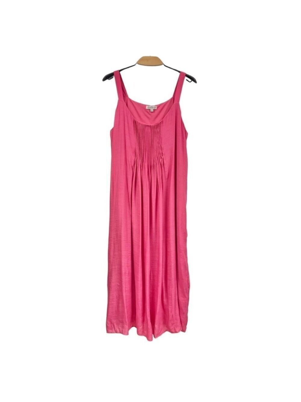 ** Nanette by Nanette Lepore Carmine Pink Maxi Boho Dress Size 14 - Picture 2 of 5